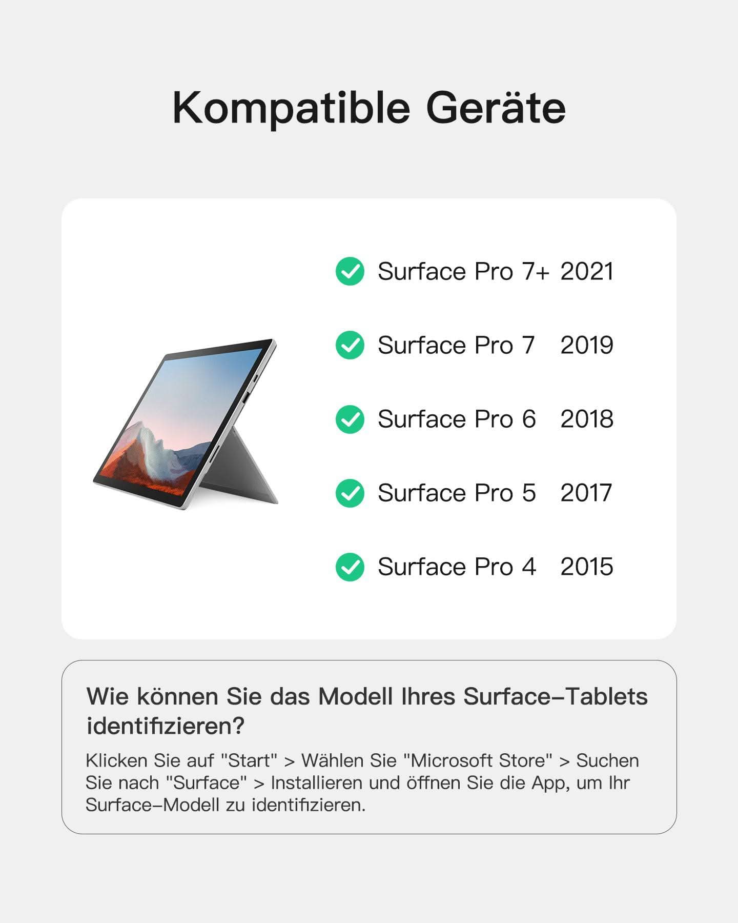 inateck-ai-kb02027-surface-pro-tastatur-qwertz-grau-beleuchtet image 2