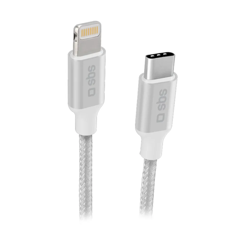 sbs-usb-c-auf-lightning-kabel-mfi-geflochten-daten-ladung image 1