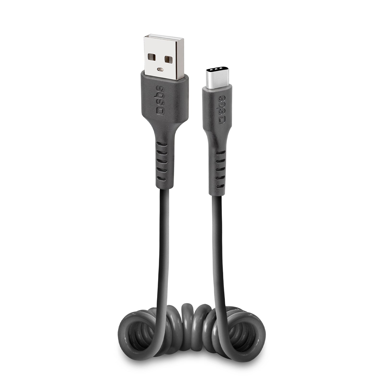 sbs-spiral-usb-c-kabel-50cm-lade-datenkabel-kurz image 1
