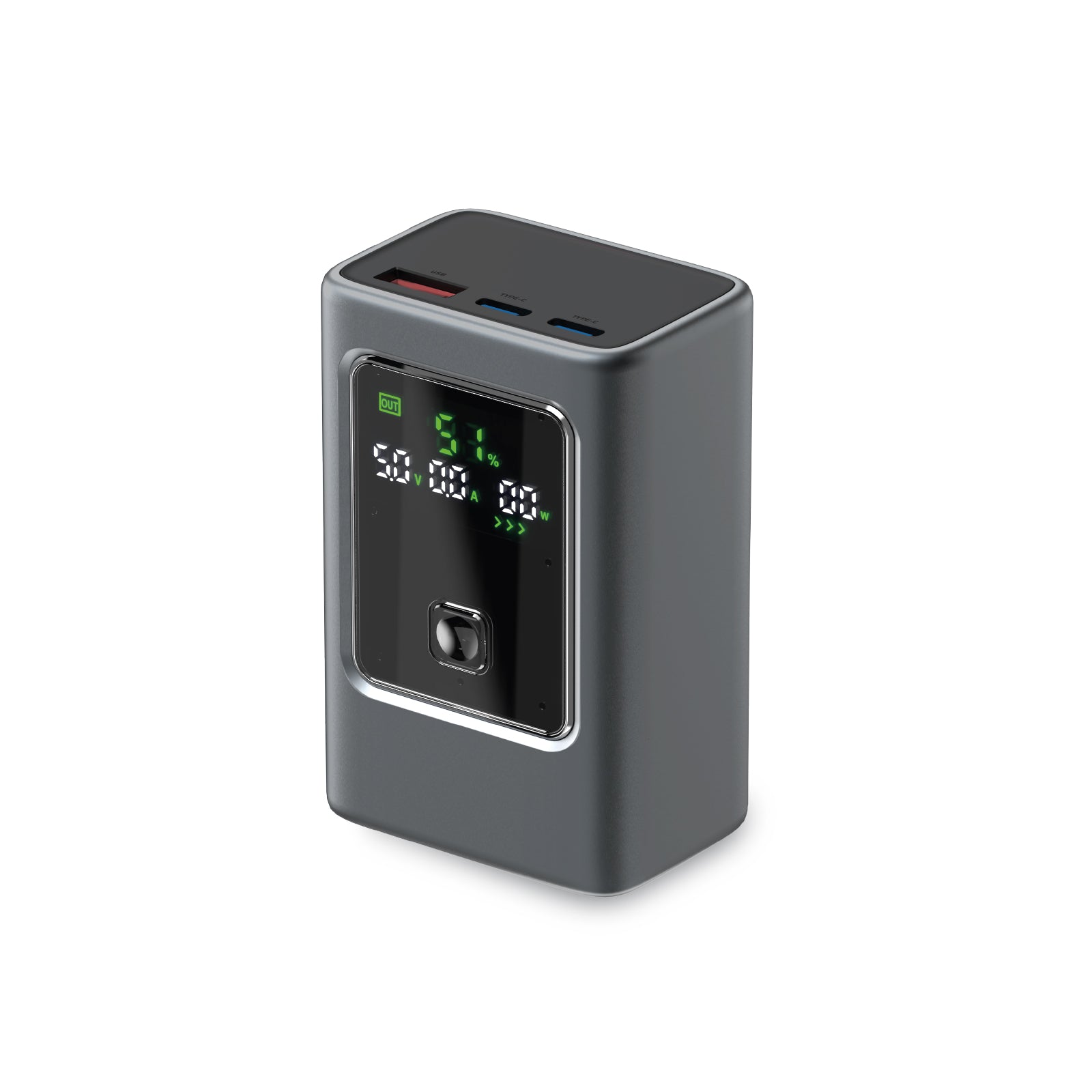 sbs-10000mah-powerbank-lcd-power-bank-pd-35w-3-port-schwarz image 1