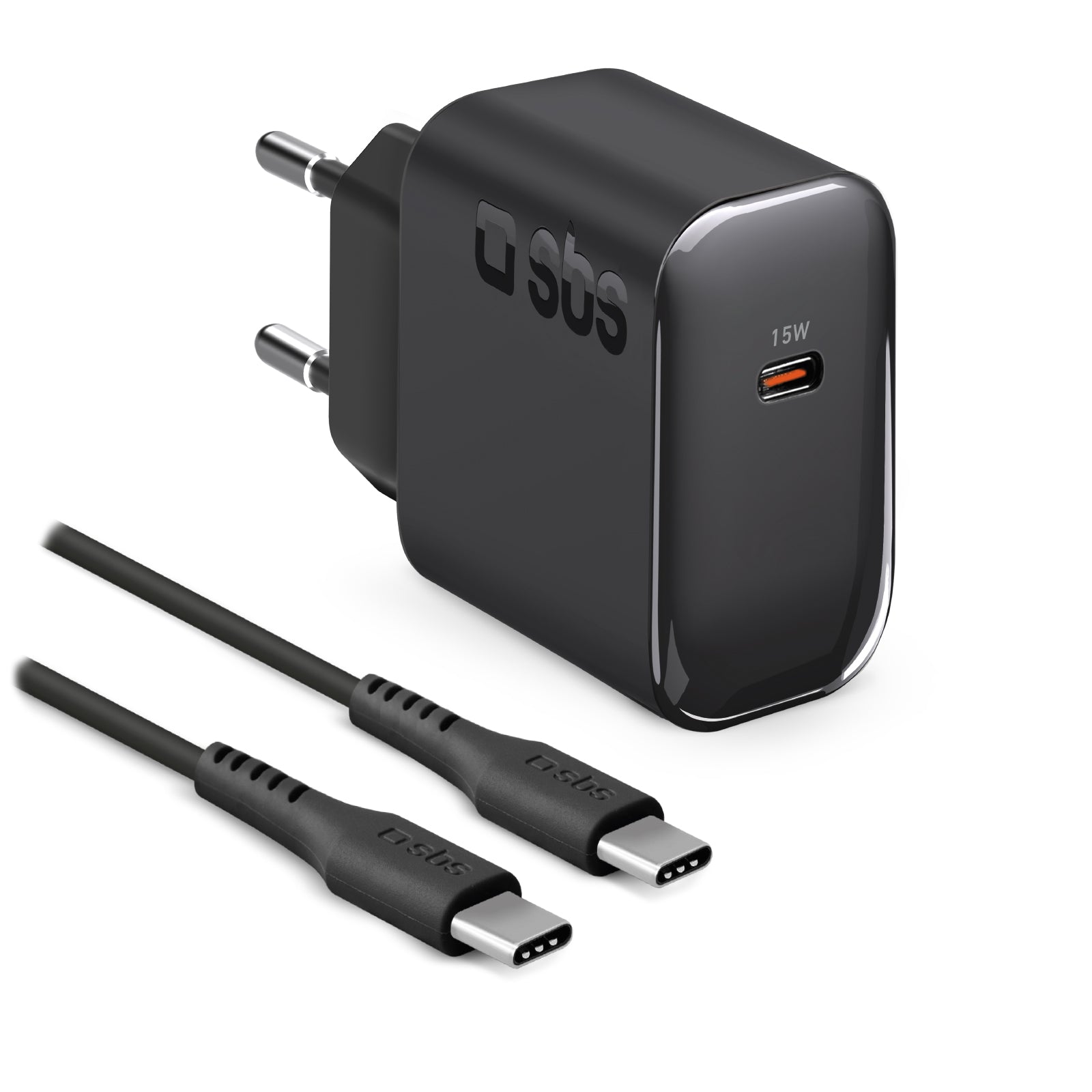 sbs-wall-chargers-15w-usb-c-netzteil-kabel-1m-set image 1
