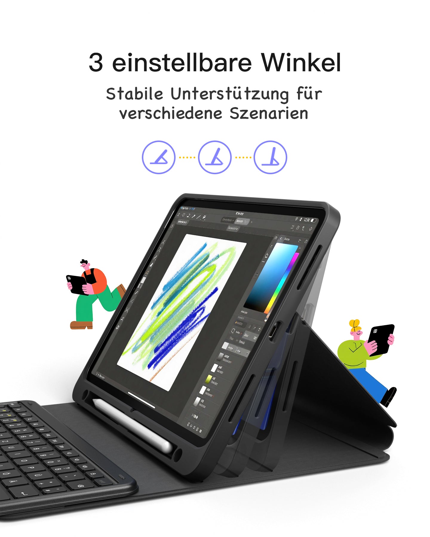 inateck-kb002-ipad-tastatur-11-zoll-schwarz-mit-trackpad image 4