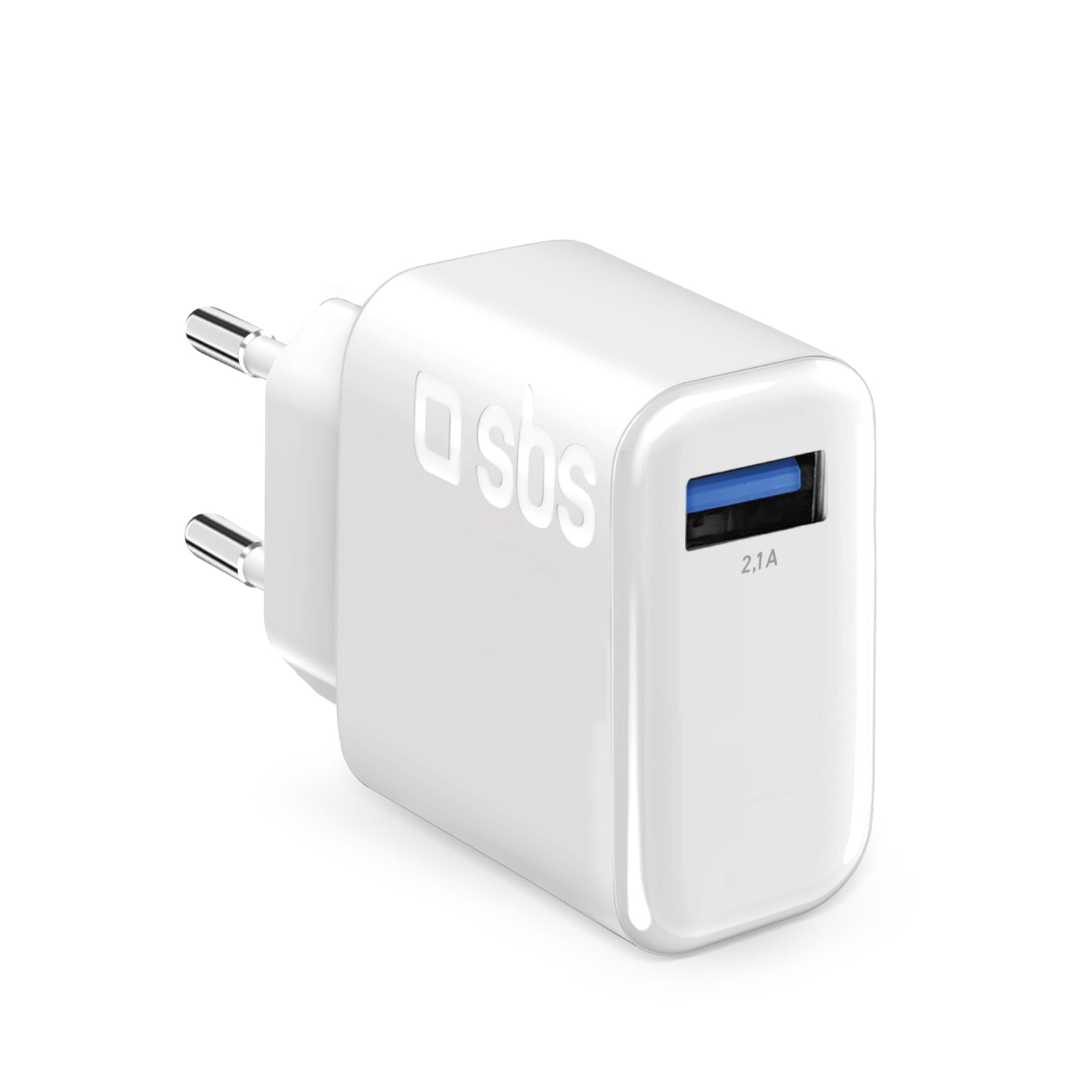 sbs-10w-wandladeger-t-usb-2-1a-intelligent-charge image 1