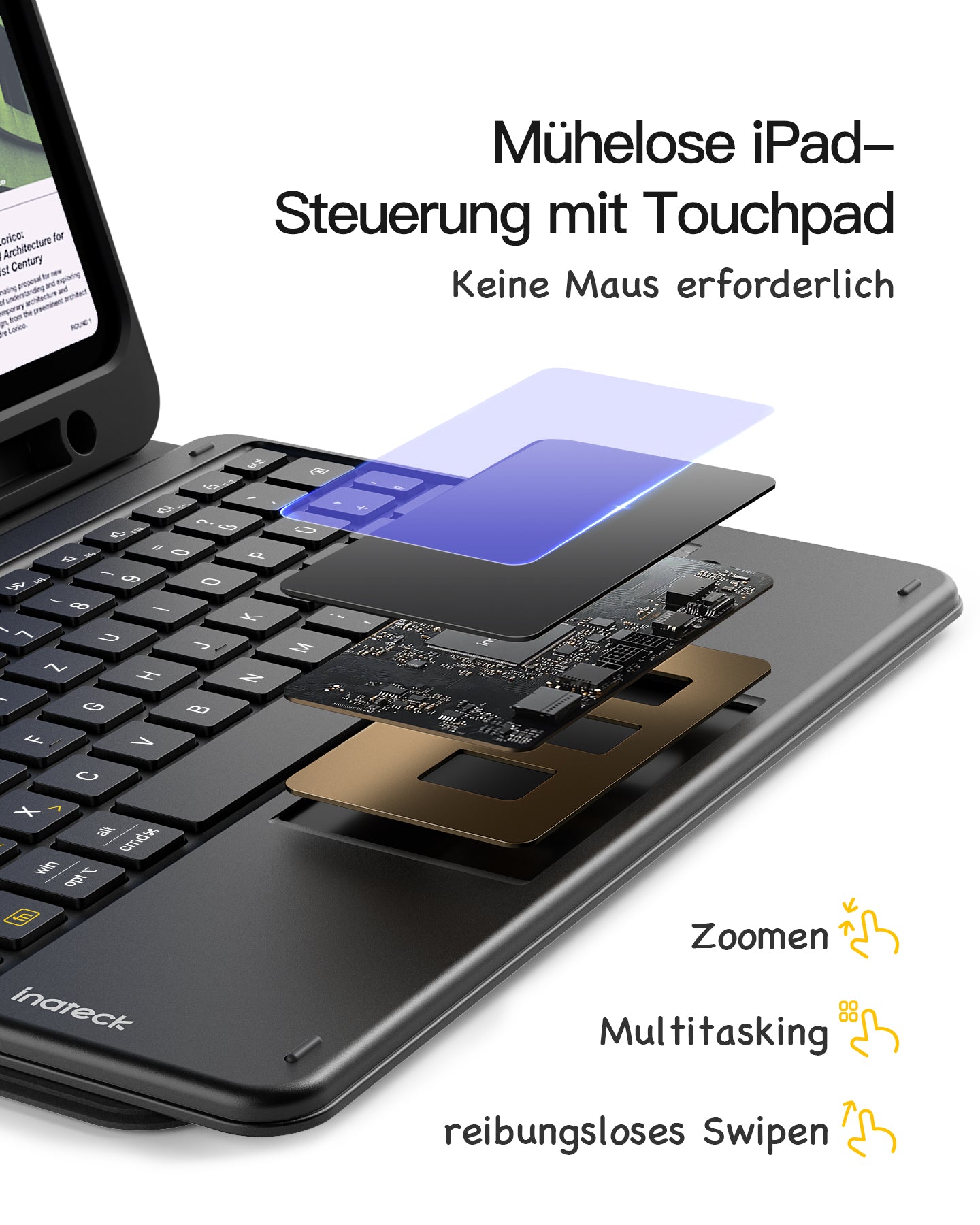 inateck-kb002-ipad-tastatur-11-zoll-schwarz-mit-trackpad image 5