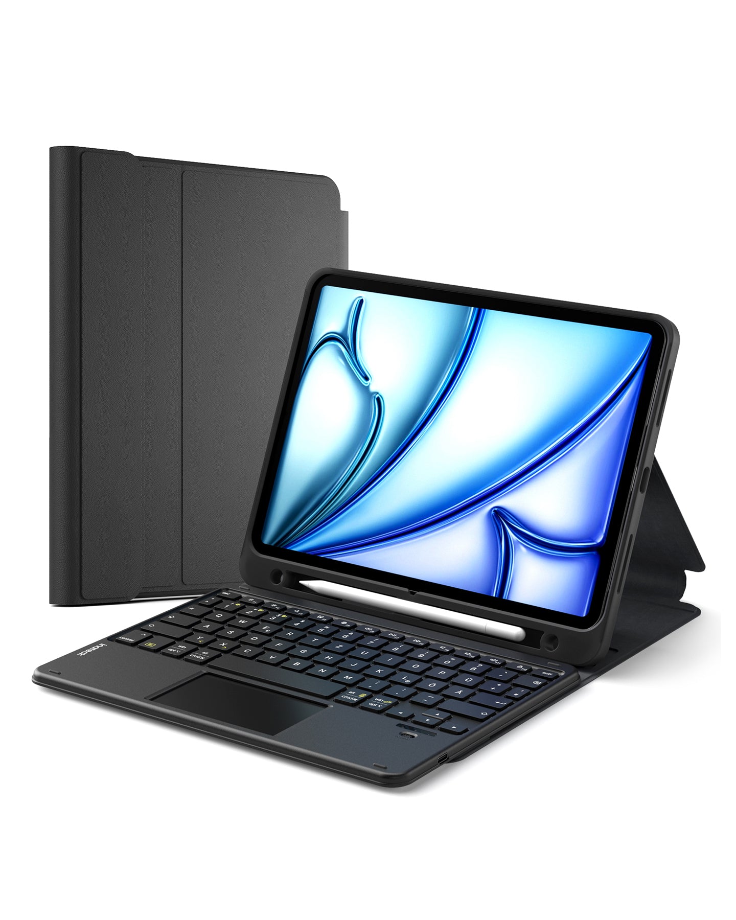 inateck-kb002-ipad-tastatur-11-zoll-schwarz-mit-trackpad image 1