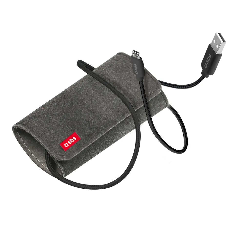 sbs-charging-kabel-micro-usb-1m-mit-reise-etui image 1