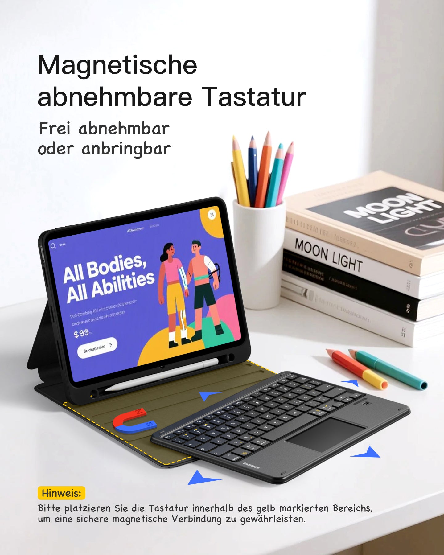 inateck-kb002-ipad-tastatur-11-zoll-schwarz-mit-trackpad image 3