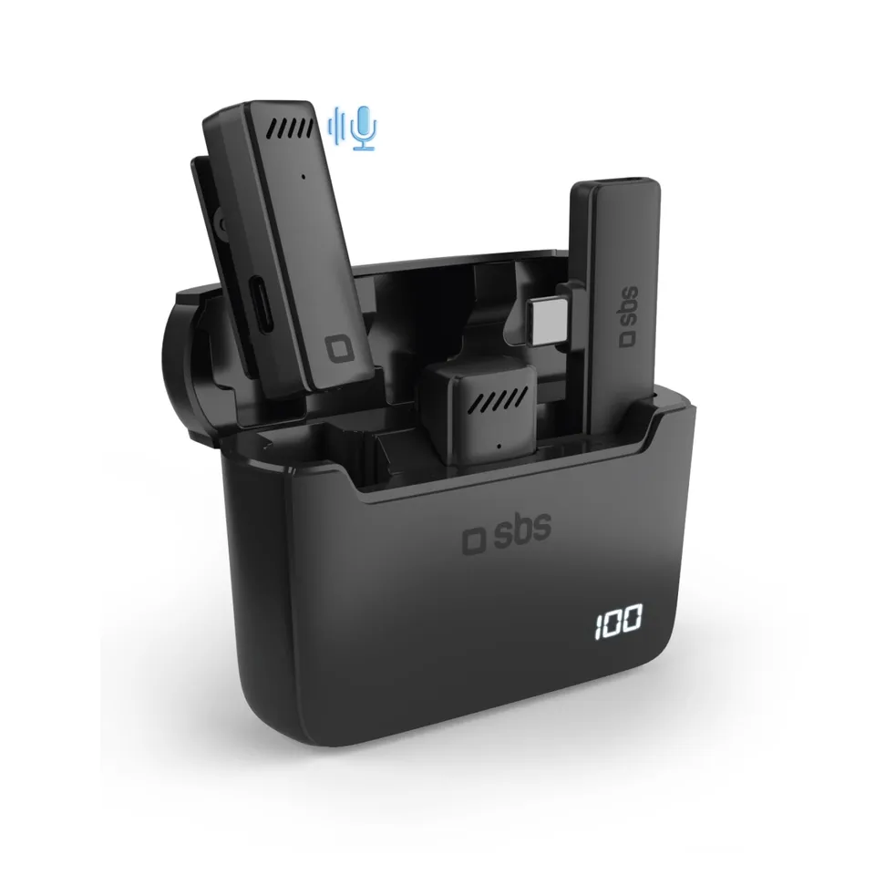 sbs-wireless-mikrofon-mit-usb-c-empf-nger-und-ladebox image 1