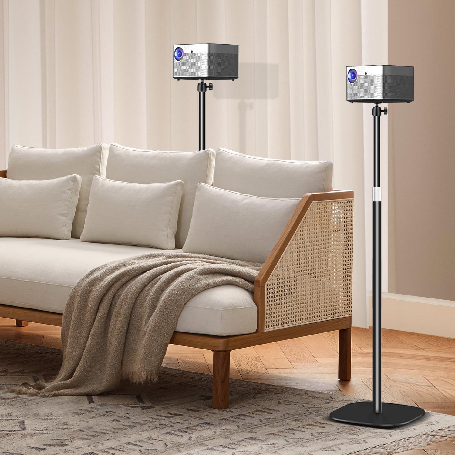 vgke-beamer-st-nder-bodenst-nder-90-125-cm-360-mattschwarz image 7