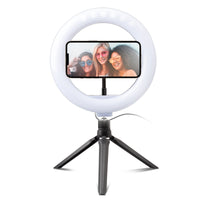 sbs-led-ringlicht-20cm-stativ-handy-videolicht image 2