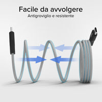 sbs-usb-c-auf-usb-c-kabel-1-m-magnetisch-60w-geflochten image 2