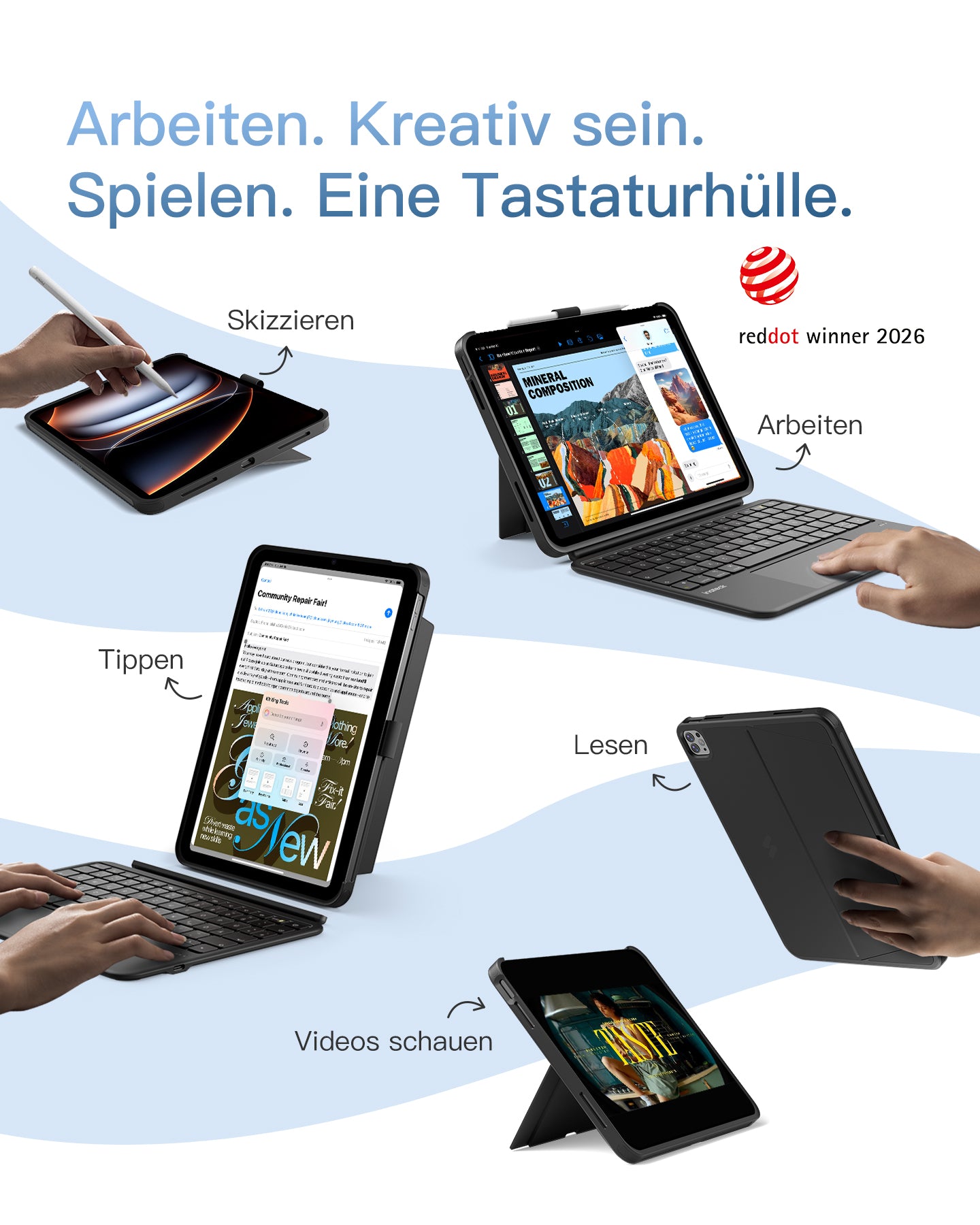 inateck-ace-touch-pro-kb403-10-ipad-tastatur-qwertz-schwarz image 3