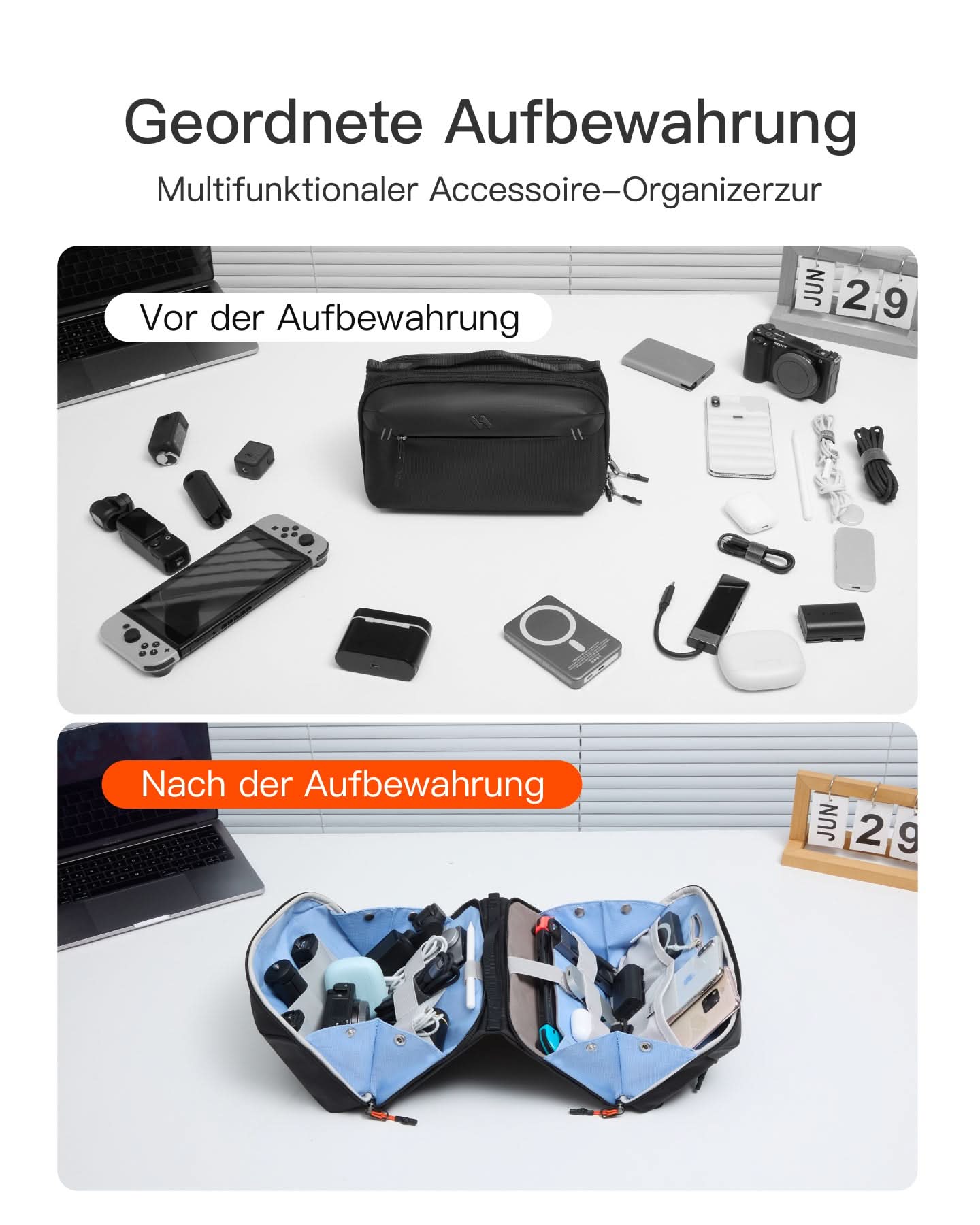 inateck-gadget-organizer-abm34-kabeltasche-schwarz-spritzwassergesch-tzt image 5