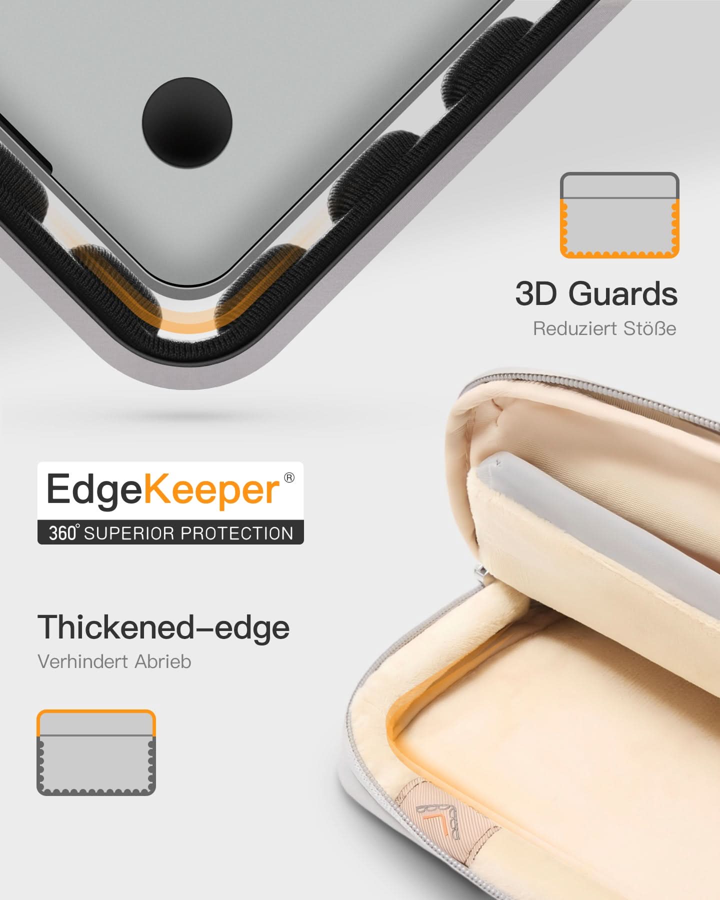 inateck-edgekeeper-lbt32-laptoptasche-13-14-zoll-grau image 2