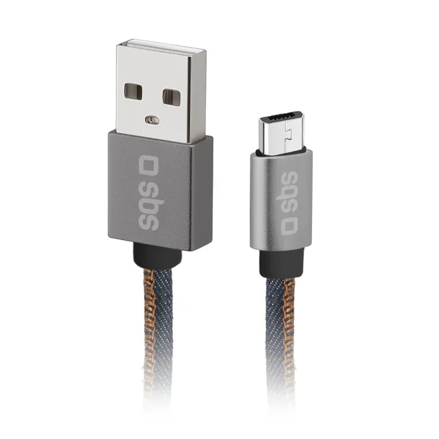 sbs-micro-usb-ladekabel-jeans-1-m-datenkabel image 1
