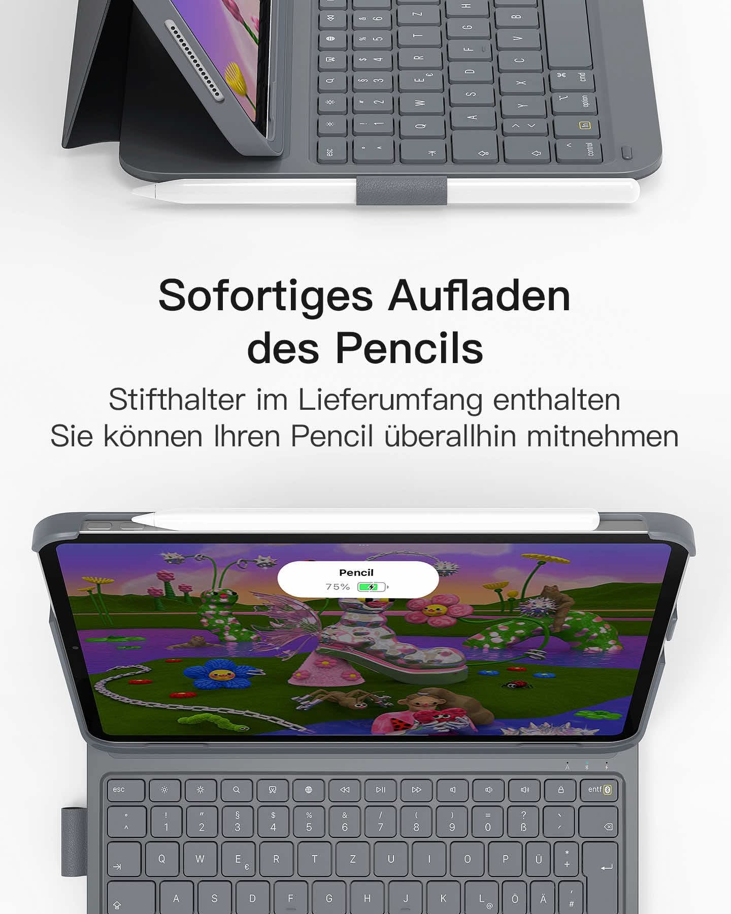 inateck-bk2007-air-tap-tastatur-h-lle-ipad-11-qwertz-grau image 5