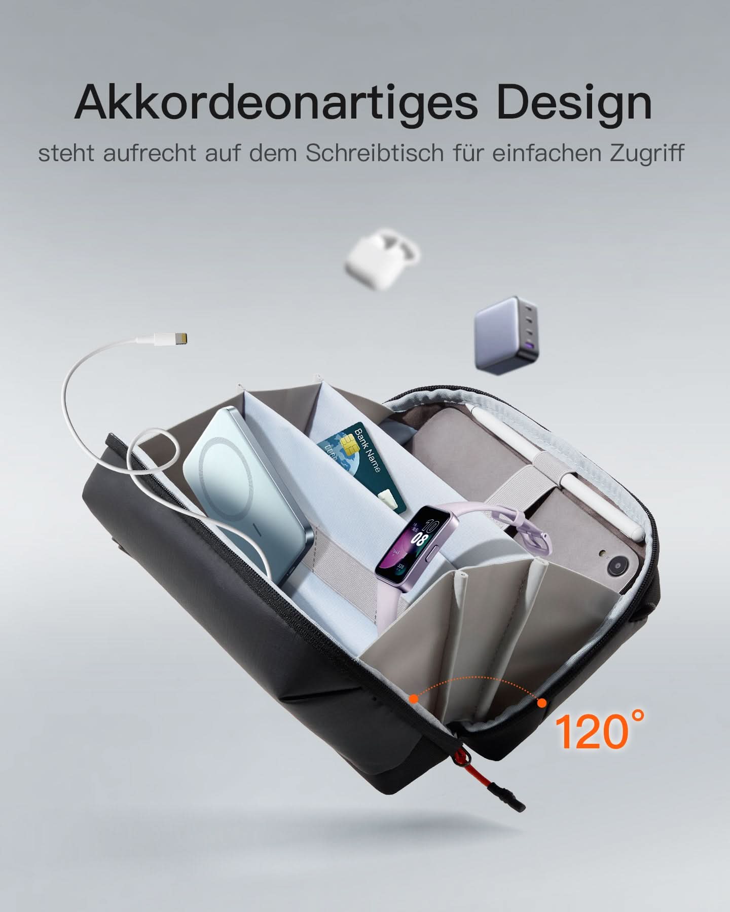 inateck-abm35s-gadget-organizer-elektronik-tasche-schwarz image 6