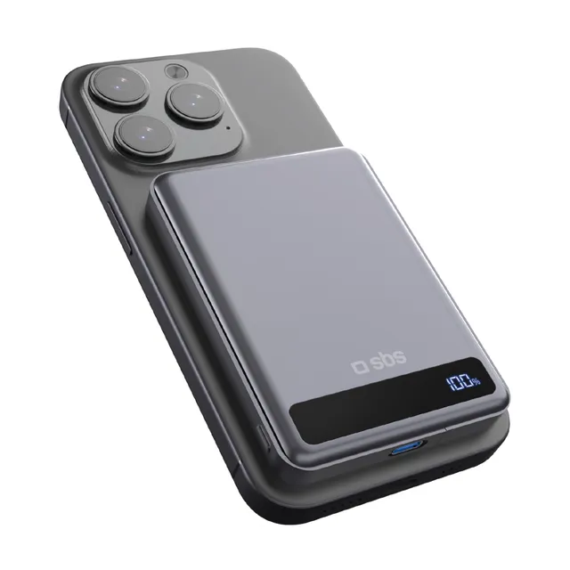 sbs-qi2-powerbank-5000-mah-magnetisch-15w-schwarz image 1