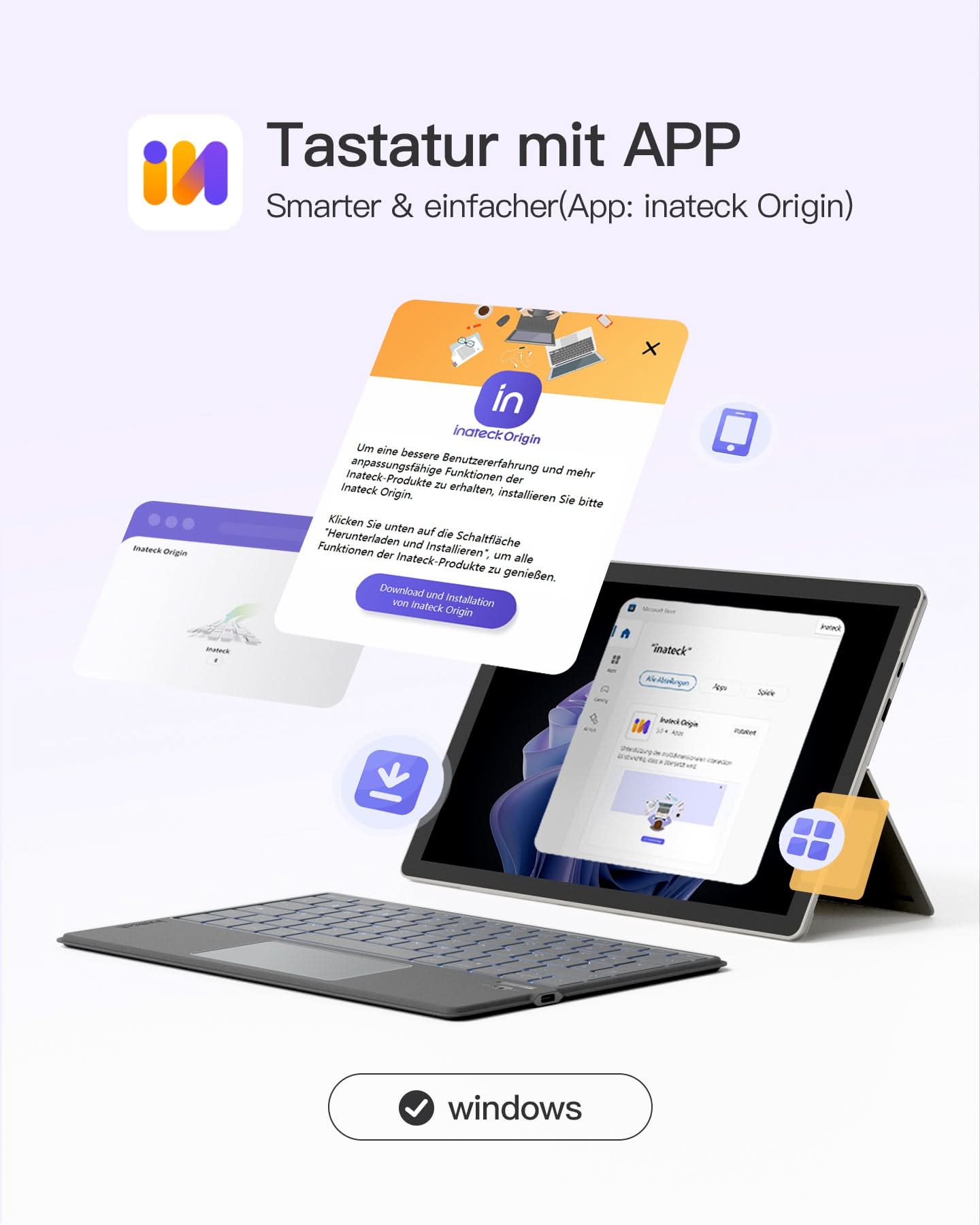 inateck-ai-series-kb01104-tablet-tastatur-qwertz-bluetooth-ki image 3