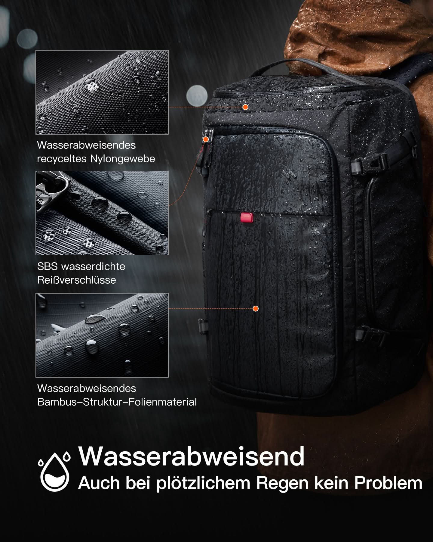 inateck-lightour-bpx36-reiserucksack-36-43l-handgep-ck image 7