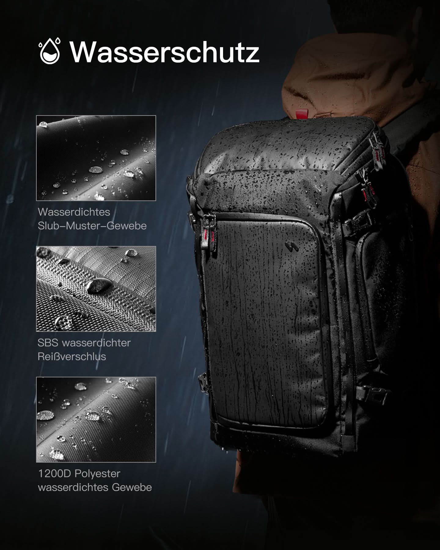 inateck-lightour-bpx31-reiserucksack-40l-schwarz-17-zoll image 7