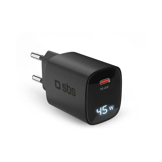 sbs-45w-gan-usb-c-ladeger-t-mit-display-schwarz image 1