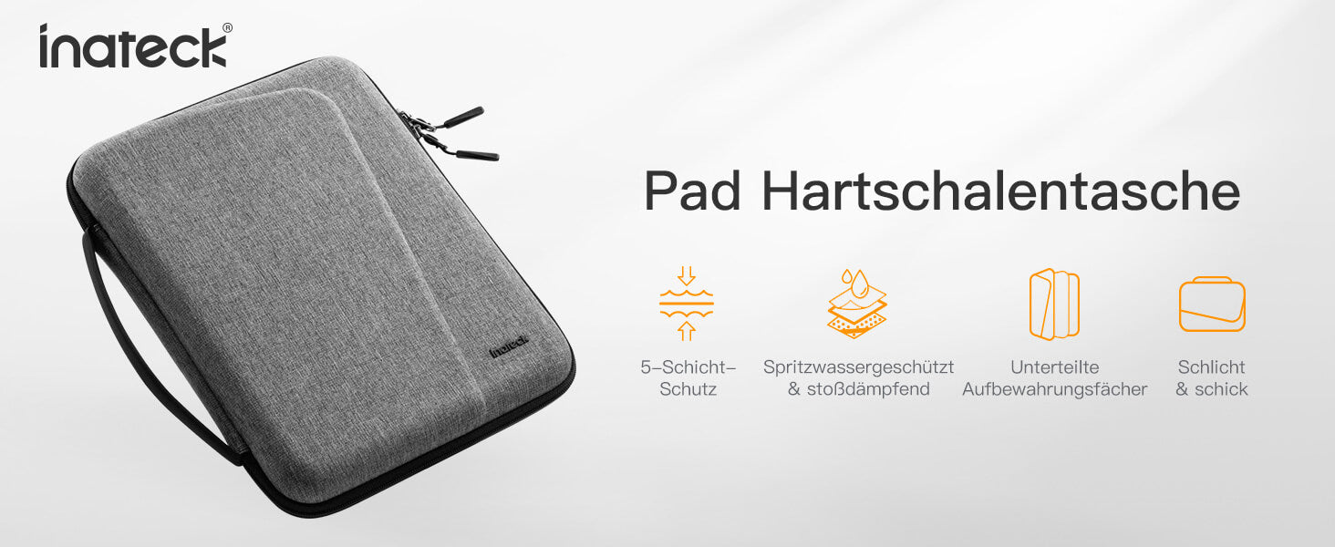 inateck-ab01002-tablet-h-lle-12-9-zoll-hartschale-grau image 3