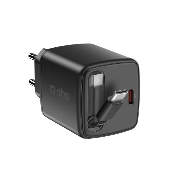 sbs-65w-gan-ladeger-t-usb-c-mit-einziehbarem-kabel-75cm image 1