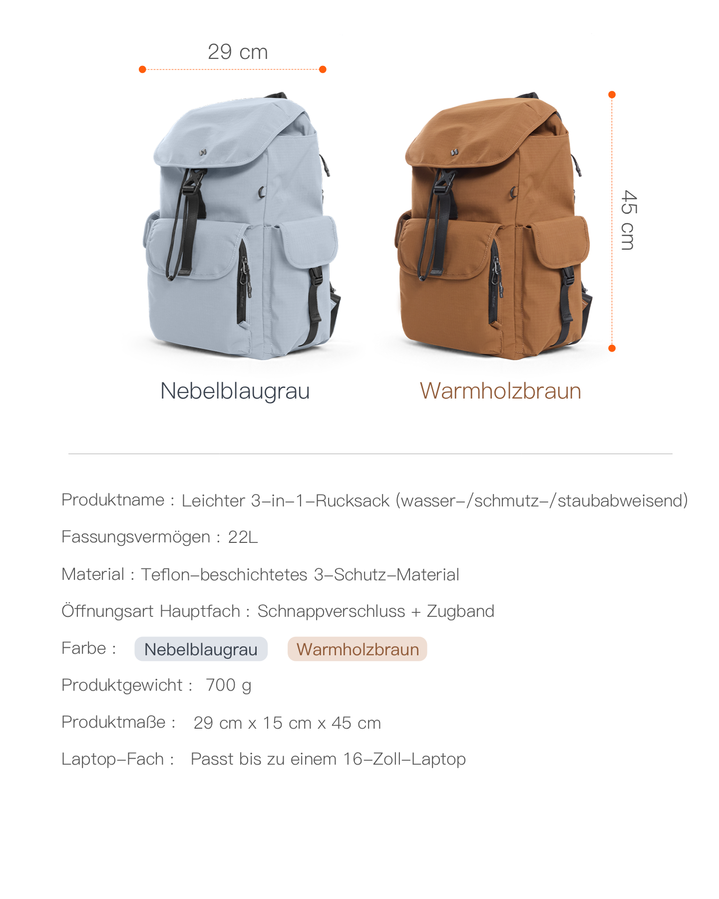 inateck-lightour-bpn21-laptop-rucksack-20l-babyblue-16-zoll image 6