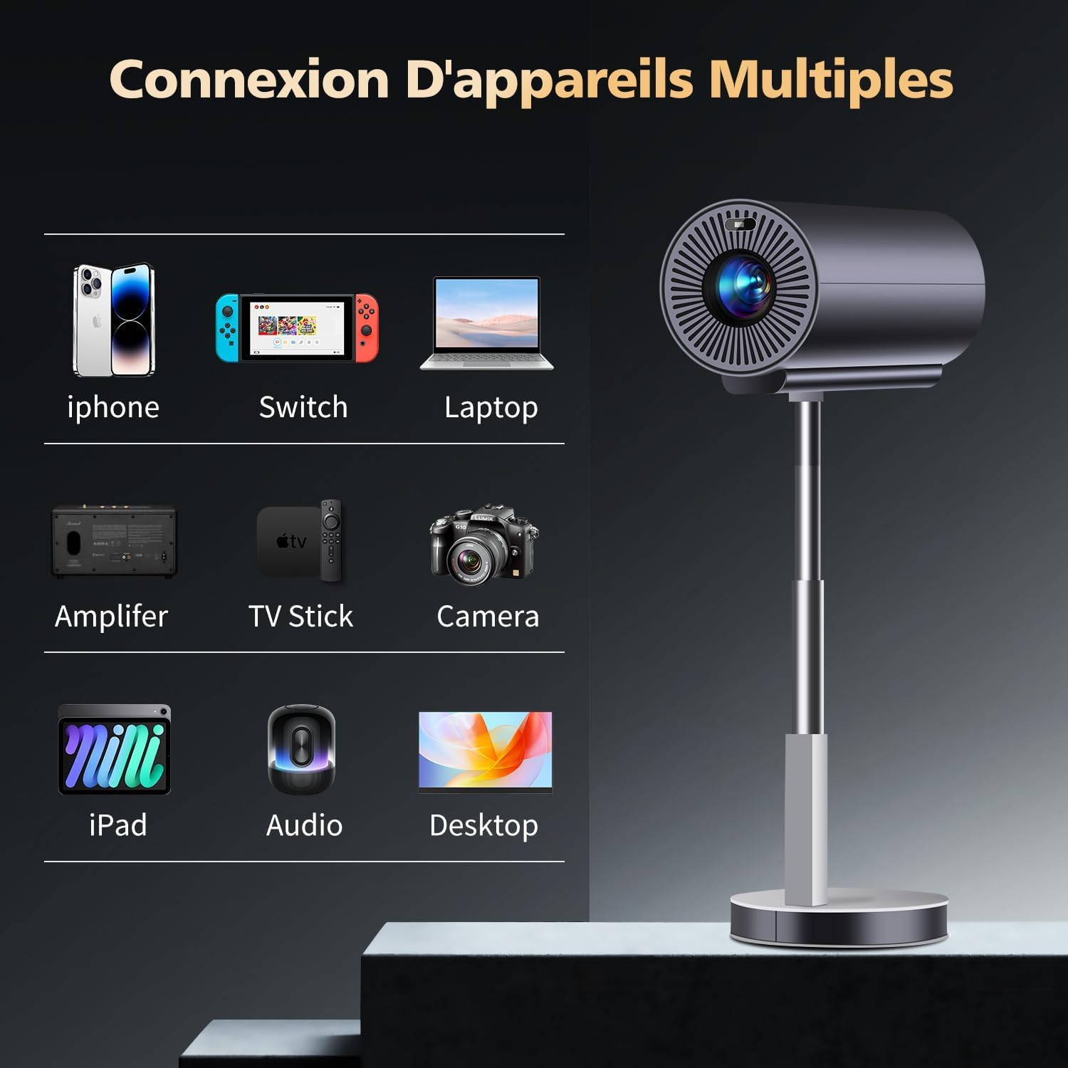 vgke-retro-mini-beamer-full-hd-4k-wifi6-mit-teleskopfuss image 8